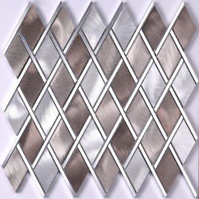 China Metal Mosaic Material Wall Art Interior Decoration Vintage Wall Building Aluminum Tile for sale