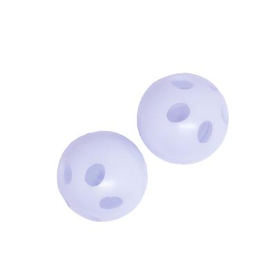 China Safety Baby Toy Accessories 24mm Rattle Box Balls Jingle Bells Squeeze Sound Noise Maker Insert Squeakers For DIY Pet Toys Transparent for sale