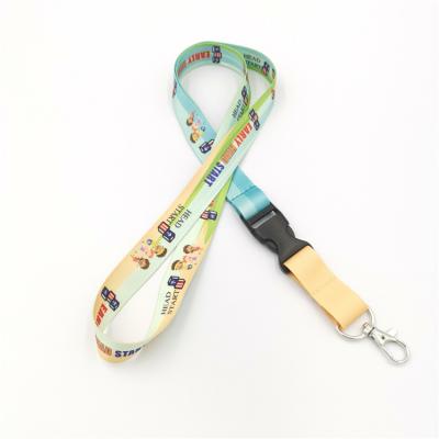 China Cheap Fashiontable Polyester Dye Sublimation ID Card Holder Lanyard 2*90+10cm for sale