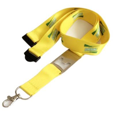 China Fashiontable high quality sublimation printed lanyard with bottle opener for sale