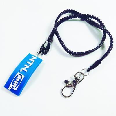 China Fashiontable Plastic Zipper Lanyard With Custom Soft PVC for sale