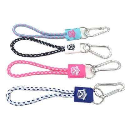 China Promotional High Quality Fashionable Wrist Strap Shorts Around Lanyard Key Chain Woven for sale