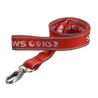 China Fashionable Cheap High Quality Woven Lanyard Custom Logo Id Badge Holder With Buckle for sale