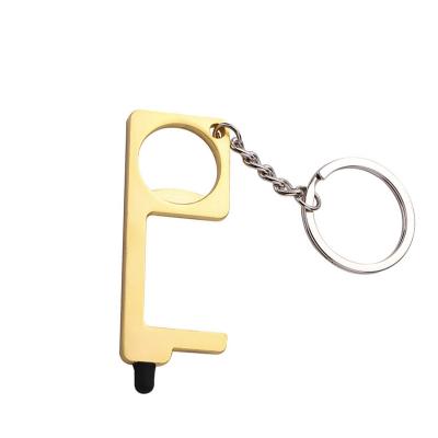 China Hotel Portable High Quality Zinc Alloy Rectangular Metal Key Chain Opener Bottle Metal Key Chain for sale