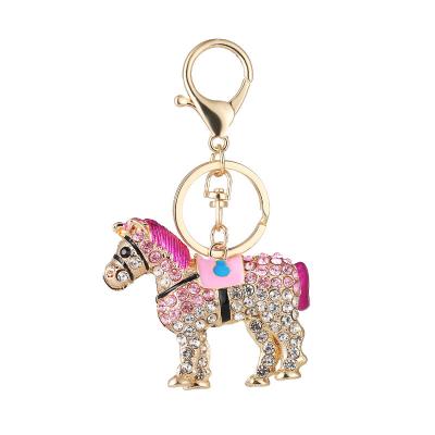 China Portable Wholesale Double Sided Metal Sublimation Horse Art Metal Key Chain Key Chain for sale