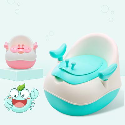 China Cartoon Crab Seat Comfortable for Boys and Girls Grips Splash Guard OEM Wholesale Cartoon Crab Kid Potty Training Chair for sale