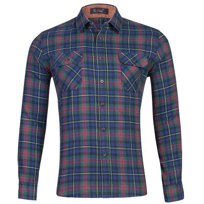 China OEM Anti-pilling Custom Long Sleeve 23 Solid Colors Flannel Casual Polp Shirts For Men for sale