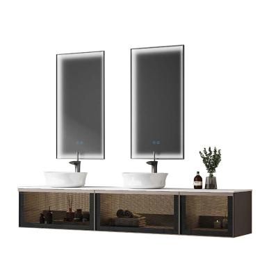 China Traditional Modern Luxury Bathroom Vanity Cabinets Lighting Waterproof Bathroom Storage Bathroom Vanity for sale