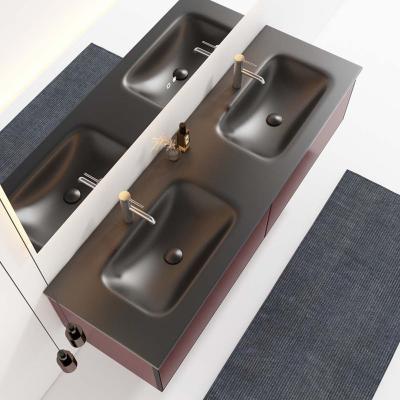 China Modern Solid Outdoor Sink Basin Artificial Stone Counter Top Ogrand Countertop Artificial Stone With Basin Counterto Bathroom Sink for sale