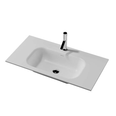 China Modern ogrand Modern Hotel Bathrooms Wall Hung Solid Outdoor Wash Basin, Sink Stone Artificial Stone Wash Vanity for sale