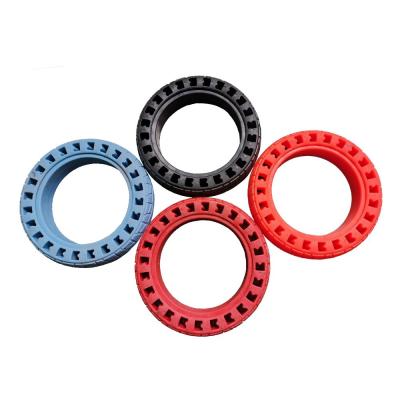 China Factory Custom Elastic Band Solid Tire 200mm Black Blue Orange Black Eco-Friendly Balance Scooter Motor Wheel for sale