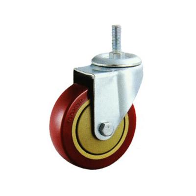 China SWIVEL Load 120kgs Threaded Stem Swivel PVC 5 Inch Caster Wheel for sale