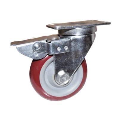 China Brake Load 120kgs 5 Inch Swivel Scaffold PVC Pipe Caster Wheel With Brake for sale