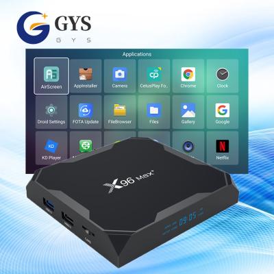 China Support 4K latest dual chipset wifi tv box android 9.0 amlogic 4k tv box x96 plus max for sale