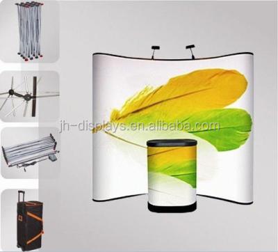 China Portable Magnetic Exhibition Cloth Pop Up Curved Display Stand for sale