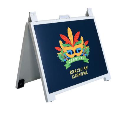 China Stable And Lightweight Outdoor Double Side Plastic One Frame Sidewalk Sidewalk Signs Stand Up Advertising Signs for sale