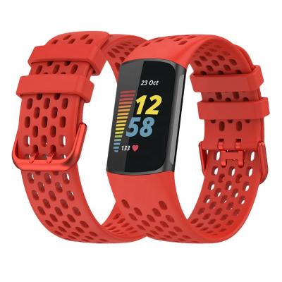 China Smart Sport Soft Silicone Wrist Strap Strap For Fitbit Charge5 Charge 5 Replacement Watch Band Wrist Strap Watchband for sale