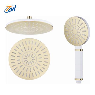 China With plastic diverter TM-353G 253G CIXI gold gold plated overhead shower head bathroom rainfall for sale