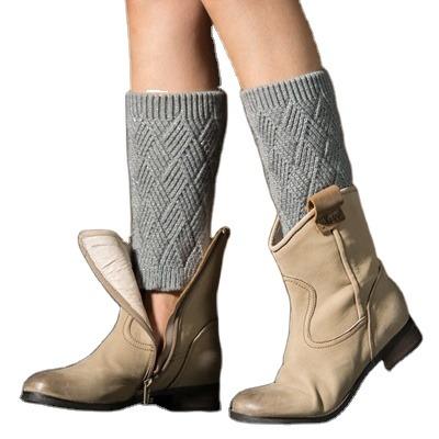 China Warmer Ladies Knitted Legwarmer Women Boot Booties Foot Socks for sale