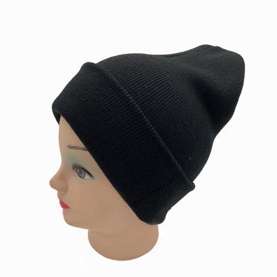 China Acrylic Beanie Hat Winter Knitted Plain Beanie Hat for sale