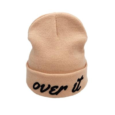 China COMMON Unisex Winter Skullcap Hat With 3D Logo Embroidery Embroidered Skullcap for sale