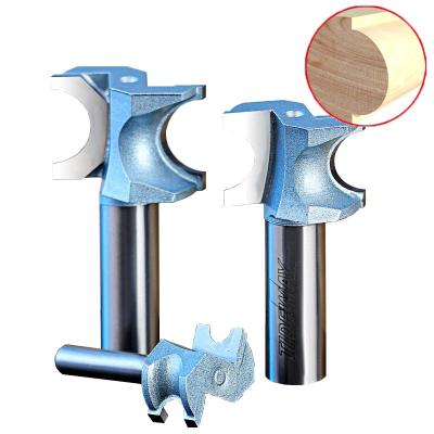 China Excellent Work Tideway Customized Half Bit Log Router Milling Cutter Woodworking Round Nose For Solid Wood for sale