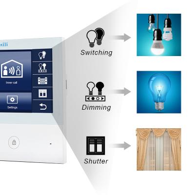 China Hands-free Knx Bus Maintenance Smart Home Touch Lamp Switch and Knx System Touch Screen Home Automation for sale