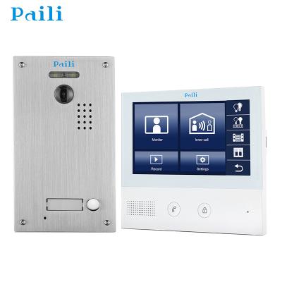 China 2 Wire Doorbell KNX Home System 7inch Smart Touch Screen Video Door Phone For Apartment PL738-1+PL771MK for sale