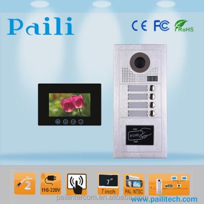 China 2 Wire Video Doorbell Color Video Intercom Apartment Door Phone Visual Intercom System 2 Wire Video Entry Doorbell for sale