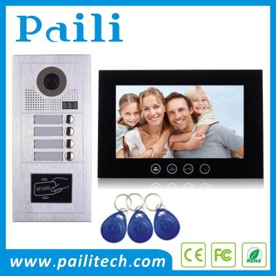 China Multi Color Video Door Phone Video Intercom Apartment Doorbell Video Intercom With CE FCC RoHS 4 Buttons for sale