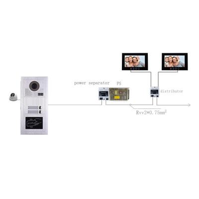 China RFID Card Unlock Multi Apartment Video Intercom With RFID Card Wired Video Door Phone for sale