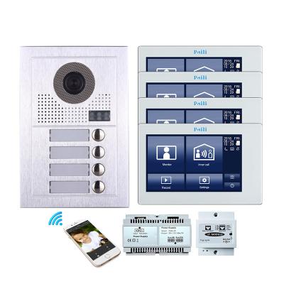 China Maintenance Night Vision 7 Inch Touch Screen Wifi Wireless Intercom Door Phone Visual Intercom Kit for sale