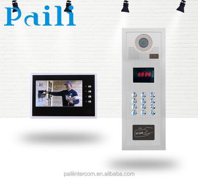 China Surveillance Outdoor Best Selling Video Door Phone with Newest Rain Cover CAT-5 Multi Video Apartment Intercom 2016 Handsfree Color Wired c for sale