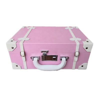 China Fashion Faux Leather Suitcase MDF Vintage Travel Luggage Cosmetic Case In Stock Ready To Ship for sale