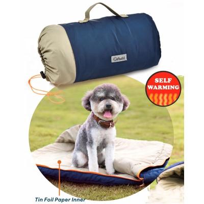 China Petstar Mat Portable Pet Sleeping Bag Removable Breathable Outdoor Water Repellent Pet Bed for sale