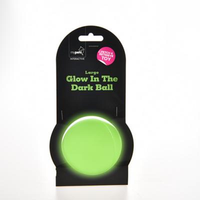 China Sustainable Glow in the Dark Luminous Durable Pet Floating Ball Vinyl Pet Toy Ball With Squeaker for sale