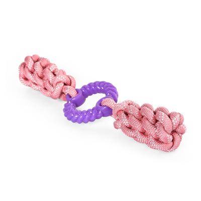 China Durable TPR Viable Medium And Large Chewing Dog Tooth Tug Of War Toy For Dogs Cleaning Toy for sale