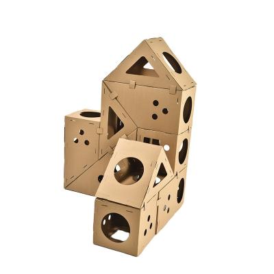 China Viable Petstar DIY Assembled Recyclable Cardboard Cat House Scratcher for sale