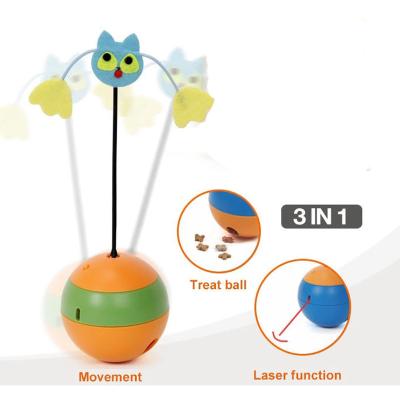 China Viable Battery Operated Funny Laser Tumble IQ Training Interactive Electronic Cat Toy for sale