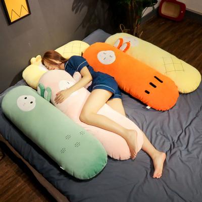 China Large Long Round Cartoon Plush Handmade Soft Giant Pillow Bed Home Decor Bedding Set for sale