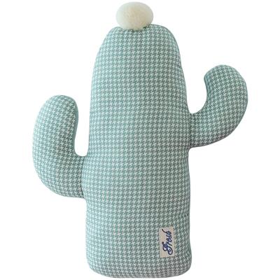 China Handmade Wholesale Soft Home Decor Custom Forest Cactus Plush Pillow Bed for sale