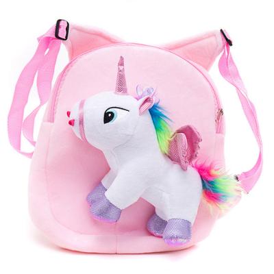 China Handmade Soft Cute Stuffed Cheap Kids Kawaii Backpack Unicorn Plush Toy Unicorn Backpack for sale