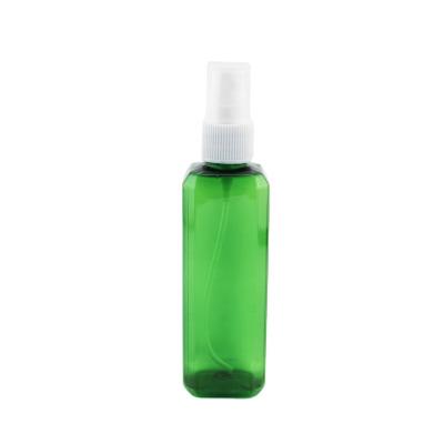 China 100ml Cosmetic Hair Square Plastic Spray Bottle Empty Mist Sprayer for sale