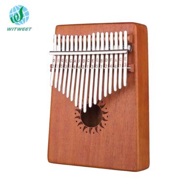 China Cheap price kalimba 17 inch piano keys piano musical instrument mahogany kalimba solid mahogany body Amazon hotsale for sale