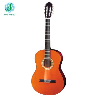 China Cheap Basswood Price Classical Guitar 34 String 1/2 Inch Nylon Flamenco Small Size Guitar For Kids Mini Guitar Factory for sale