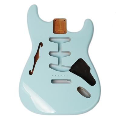 China Wholesale Alder GUITAR GUITAR OEM Factory Unfinished Electric Unfinished Cavity Shell Blue Guitar Body for sale