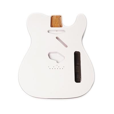 China Custom Made Nitro Alder Solid Body GUITAR OEM Fashion Electric Guitar Unfinished Hollow White Body for sale