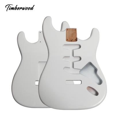 China New Beginning Good Quality White Color Body American Alder Guitar Body White GUITAR Electric Guitar For Aftermarket SSS Unfinished Body for sale