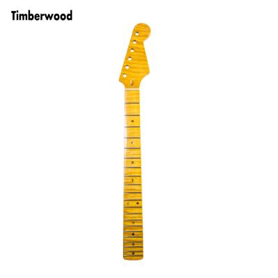 China GUITAR Replacement ST Electric Guitar Neck with Glossy Flame Frets Maple Fingerboard SQUARE Canadian Neck Guitar 22 26 inch Amazon factory hotsale for sale