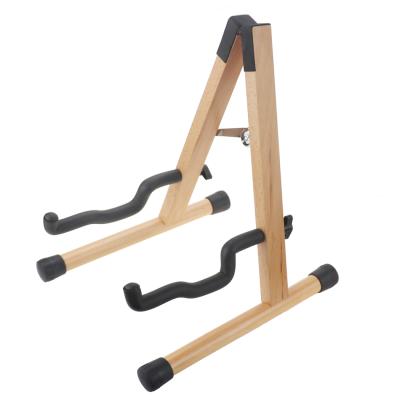 China High Quality Detachable Folding Music Natural Solid Wood Display Stand OEM Service Common By Frame Guitar Stand Piece for sale